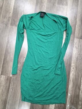 off white dress green Reformation main image 1